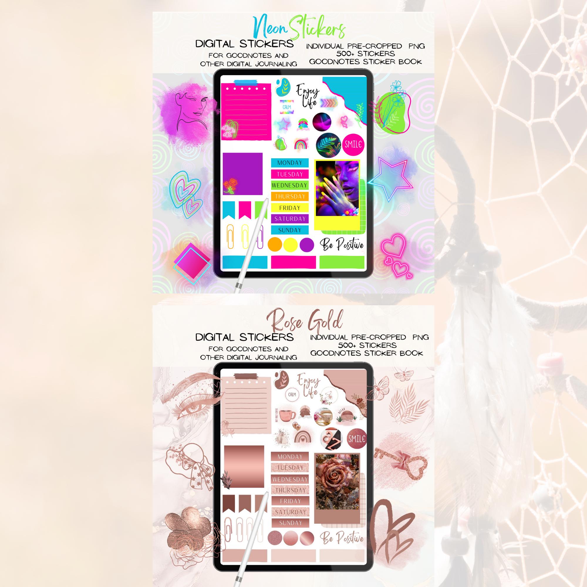 Good Notes Colours Colors Digital Stickers Bundle, Goodnotes Planner (PDF & Goodnotes ...