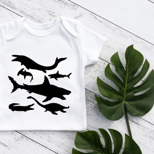 Water Predators Baby Tee Shirt, Megalodon Shark Baby Tee, Shark Baby Bodysuit, Crocodile Baby Shirt, Predator Baby Shirt, Water Animal Tee