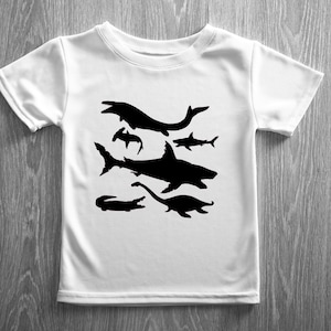 Water Predators Kids Tee Shirt, Megalodon Shark Kids Tee, Shark Toddler Shirt, Crocodile Kids Shirt, Predator Kids Shirt, Water Animal Tee