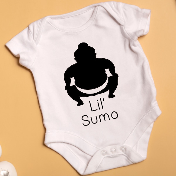 Lil' Sumo Baby Shirt, Japanese Sumo Baby Bodysuit, Chunky Baby Shirt, Mawashi Sumo Baby , Funny Baby Boy Girl Shirt, Baby Shower Gift Idea