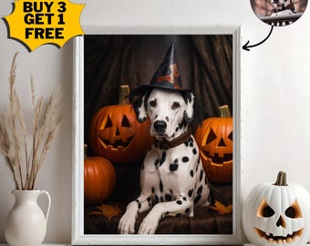 Anpassat husdjursporträtt, Halloween-husdjursporträtt, läskig husdjurskonst, personlig husdjurspresent, digital nedladdning, väggdekor, sista minuten-present, hemkonst