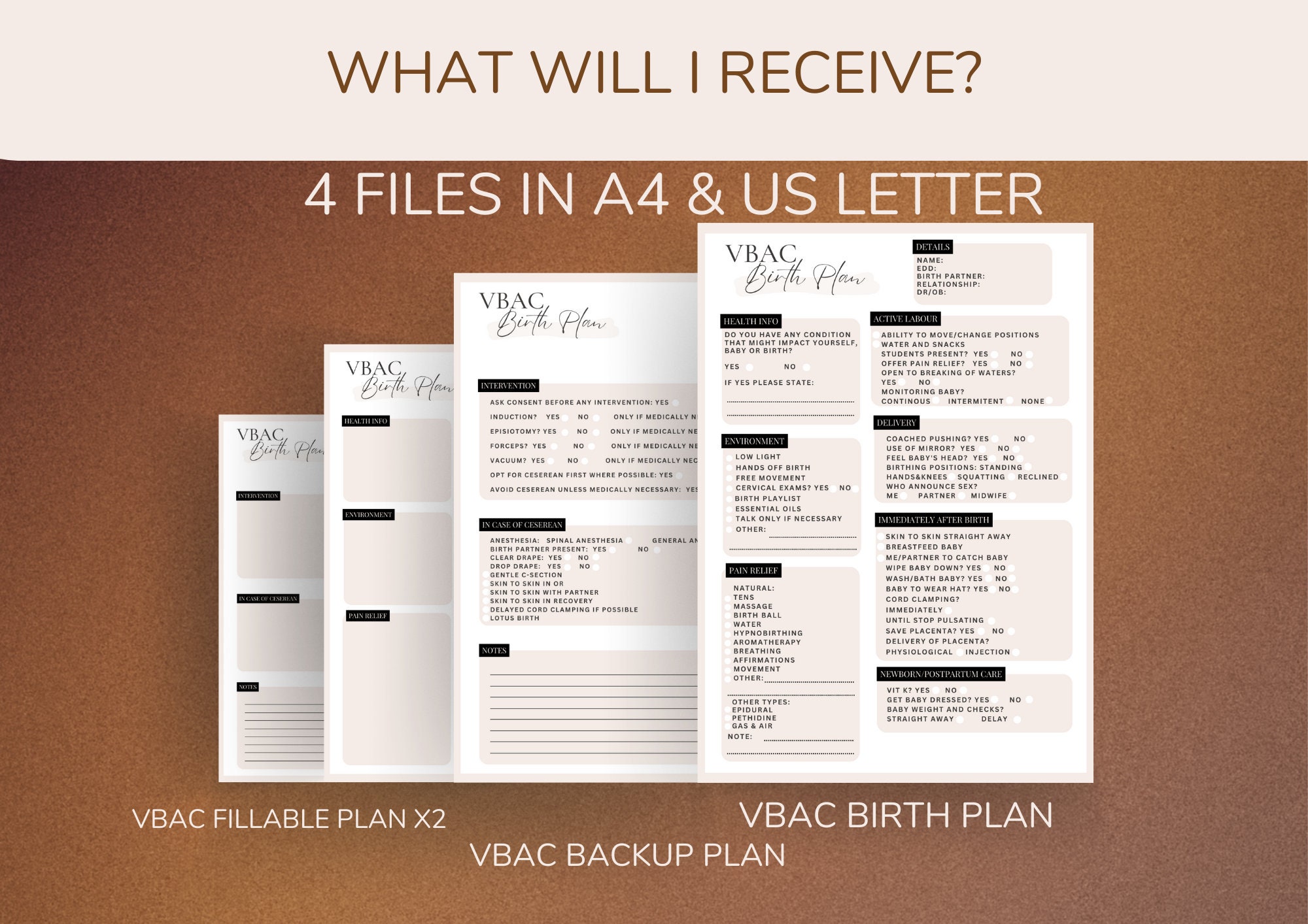 Vbac Birth Plan Template Printable Birth Plan Natural Birth Plan Birth