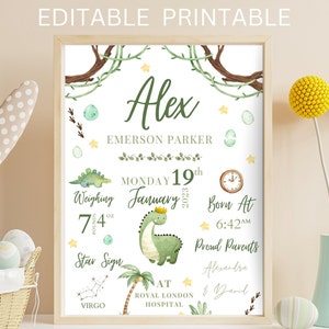 Nuevo bebé regalo personalizado para las estadísticas de nacimiento del niño imprimir recuerdo imprimir regalo para el nuevo bebé niño regalo personalizado imprimir regalo recién nacido editable