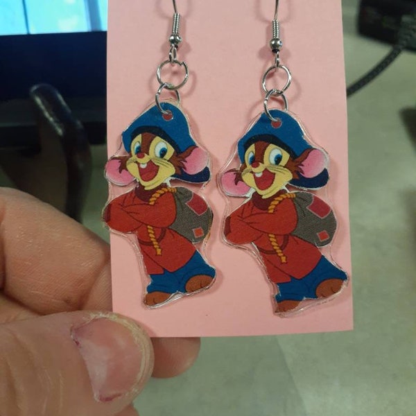 Fievel an American tail inspired earrings