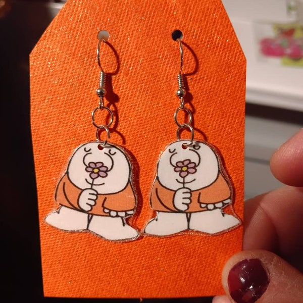 Adorable sweet ziggy earrings handmade