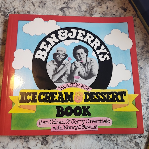 Ben & Jerry homemade ice cream and dessert book vintage 1987 book