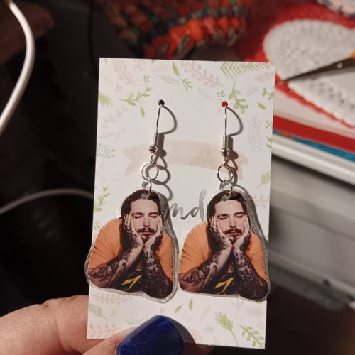 Post Malone Earrings Always Tired Earrings Stay Away Earrings Etsy
