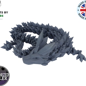 3D Gedruckter Cinderwing Kristall Drache Groß Größe 62Cm | Gliederdrache | Zaubern | Mythisches | Flexibel | Fidget Spielzeug | Sensorisches Spielzeug | TikTok