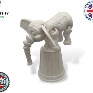 3D Printed Flexi Elephant with Stand Balancing Circus Flexi Factory
