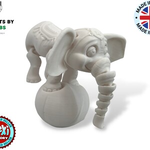 3D Printed Flexi Elephant and Small Ball Balancing Circus Flexi Factory