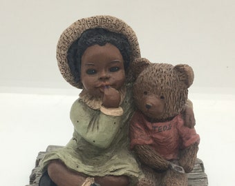Miss Martha Originals All God's Children Tansy & Tedi #106 -Signed by Artist on bottom
