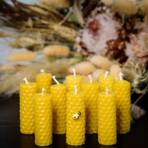 10pcs Natural Bee Wax Rolled Homemade Handmade Candles Pack ~6x2cm size