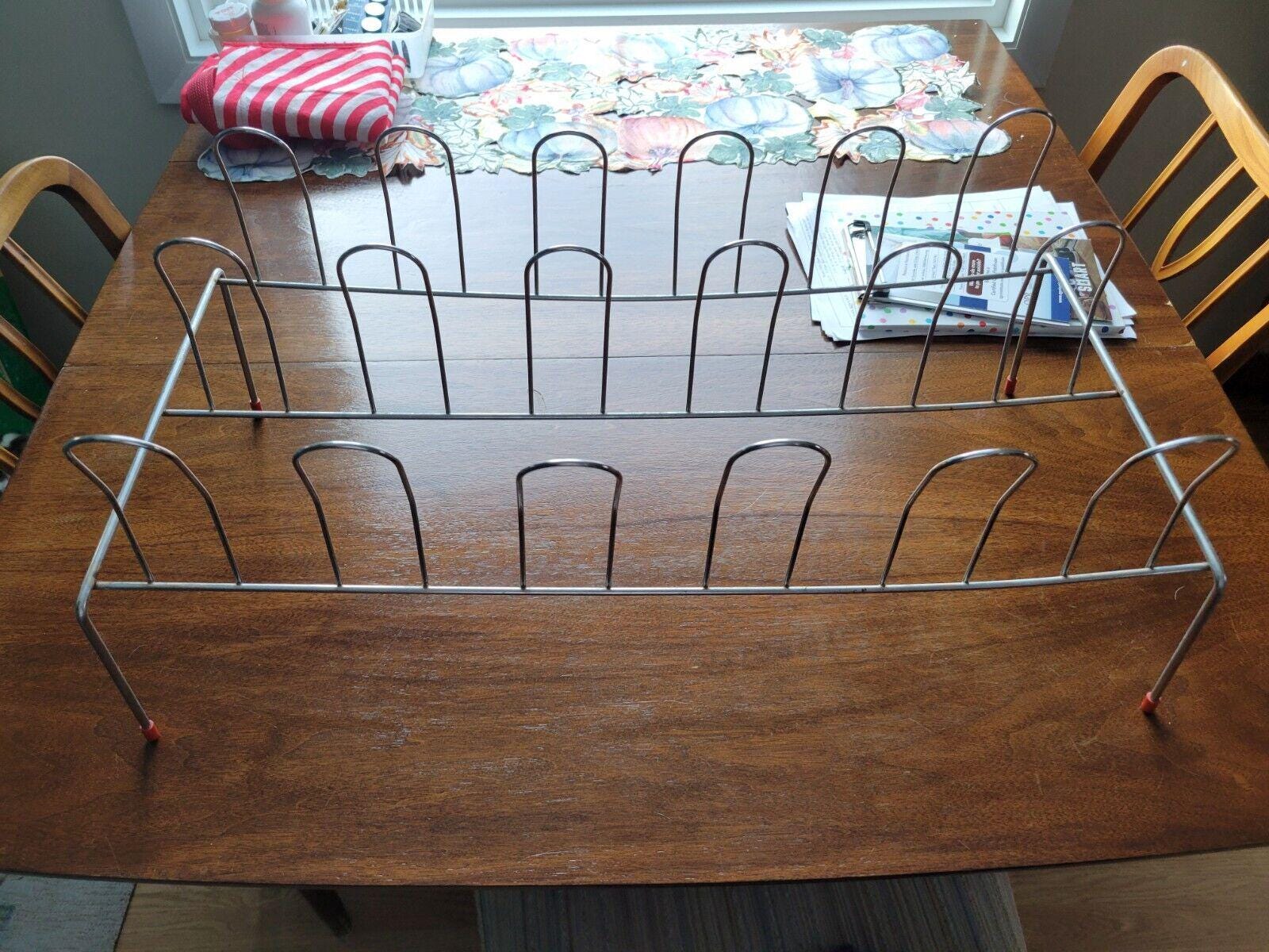 Vintage Metal Wire Floor Shoe Rack Holds Pairs Assembled 24 X