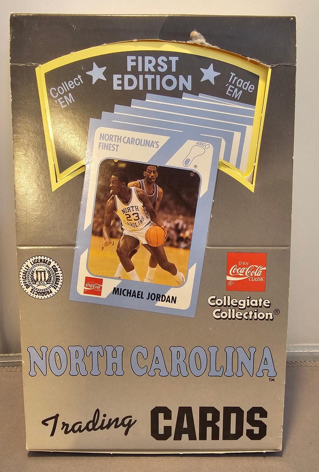 north carolina trading cards first edition Mike Pepper Basketball Card (North Carolina) 1989 Collegiate Collection Coca Cola #160 : Collectibles & Fine Art Immerse Yourself In The Rich History Of Unc Basketball Michael Jordan North Carolina card