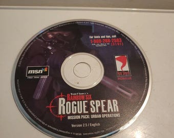 Tom Clancy's Rainbow Six: Rogue Spear Version 2.5 (PC, 2000) Disc Only