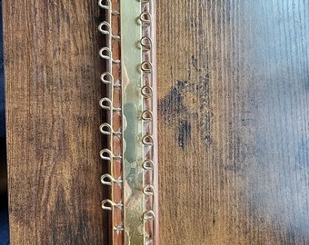 Vintage-Holz-Gold-Krawatten-Schal-Regal – Schiebe-Montagehaken, Wand-Organizer, Kleiderbügel, Schmuck