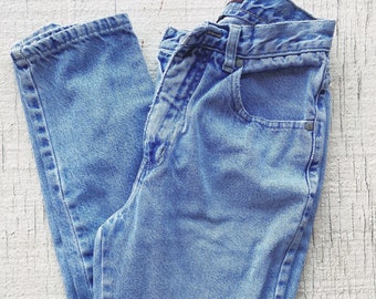 Vintage high waisted 80s/90s denim jeans, L.A. Blues, talla 8, high waisted jeans, vintage denim, vintage style original, slim sz, worn denim