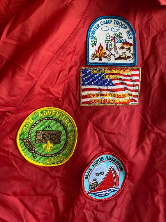 Vintage Boy Scout Jacket- leader jacket, red wind… - image 8
