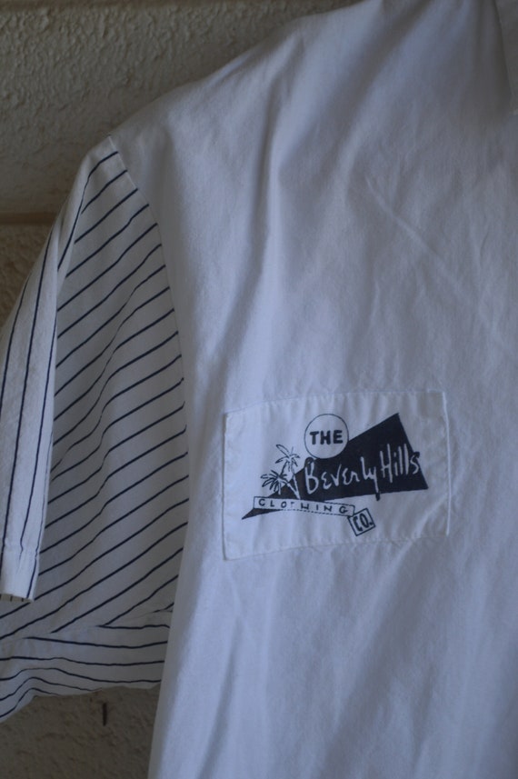 Vintage Graphic Button up Tee M The Beverly Hill C