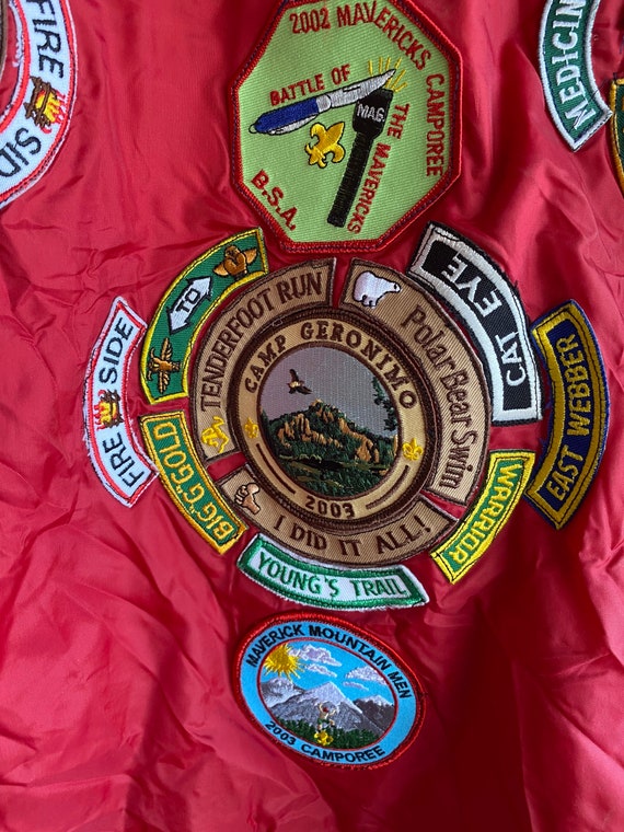 Vintage Boy Scout Jacket- leader jacket, red wind… - image 9