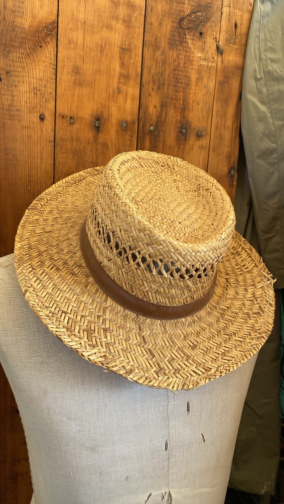 Vintage Straw Hat- Australian straw hat, sun hat l