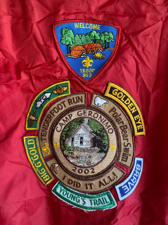 Vintage Boy Scout Jacket- leader jacket, red wind… - image 7