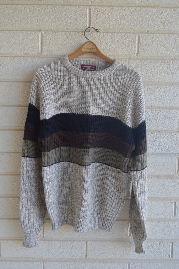 Vintage L Unisex stripped Knit sweater Northwester