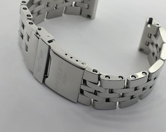 Bracciale in acciaio inossidabile da 22 mm con chiusura per orologio Breitling