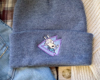 Rocko Beanie - Rocko's Modern Life - modern minimalist embroidery