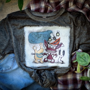 Scared? Aaahh Real Monsters print - nostalgic tee - millennial cartoon t-shirt