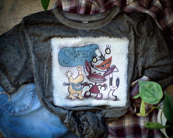 Scared? Aaahh Real Monsters Print - Nostalgic Tee - Millennial Cartoon T- shirt - Etsy