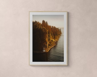 Stanley Park Sunset Photo Print, Vancouver Wall Art