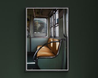 Japan Train Car Photograph, Travel Art Print (Digital Download)