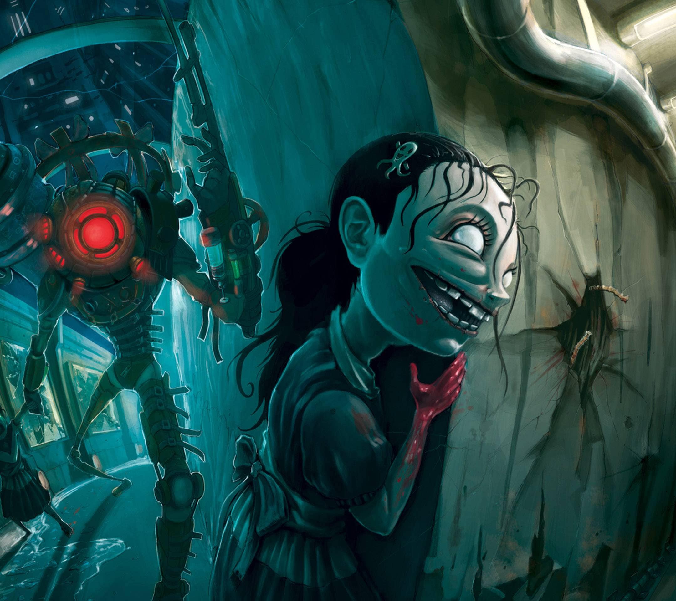 2160px x 1920px - Bioshock Crazy Little Sister and Big Daddy - Etsy