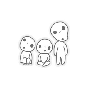 Princess Mononoke Kodama Sticker - Mystical Anime Decal for Fans