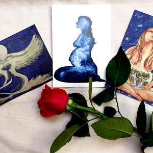 Conjunto de postales para embarazadas