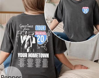 Vintage Jonas Brothers Shirt, Greetings From Your Hometown Route 20 Tour Two Sided T-Shirt, Sweatshirt And Hoodie