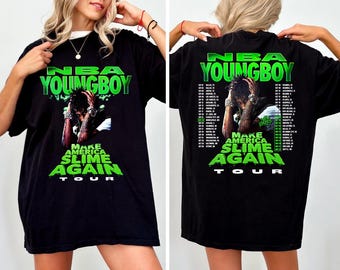 NBA Youngboy Masa 2025 Tour Graphic Tee 2 Side, Rap Hip Hop Music Sweatshirt, Vintage Style Graphic Tee Gift For Fan