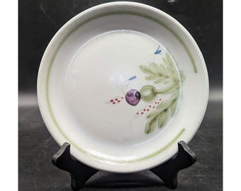 Vintage Buchan Thistle Scottish Stoneware Blue Bread Butter Dessert Plate