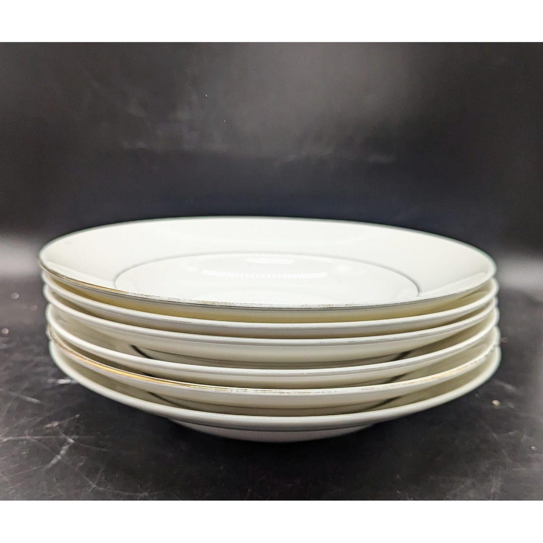 Set of 6 Lenox Continental Dining Gold Rimmed Soul Bowl 9.25