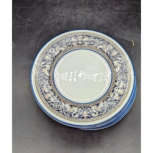 Lot/11 Vintage Wedgwood Florentine Dark Blue Bread Butter Plate 6&quot; Dragon