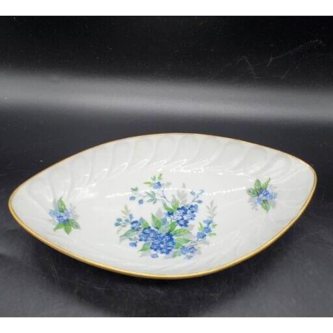 Vintage Limoges France Hand-Painted Pink Oval Dish main image 0