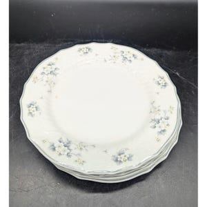 Set/4 Vintage Royal Doulton Lausanne Bread & Butter Plate Flower England 6.5&quot;