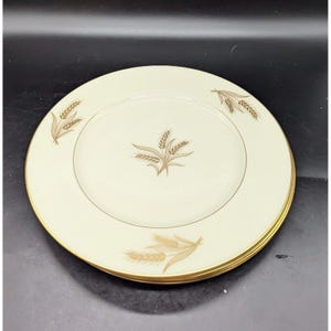 Vintage Lenox Harvest DINNER Plate Golden Wheat Porcelain Replacement 10.5&quot; Set of 4