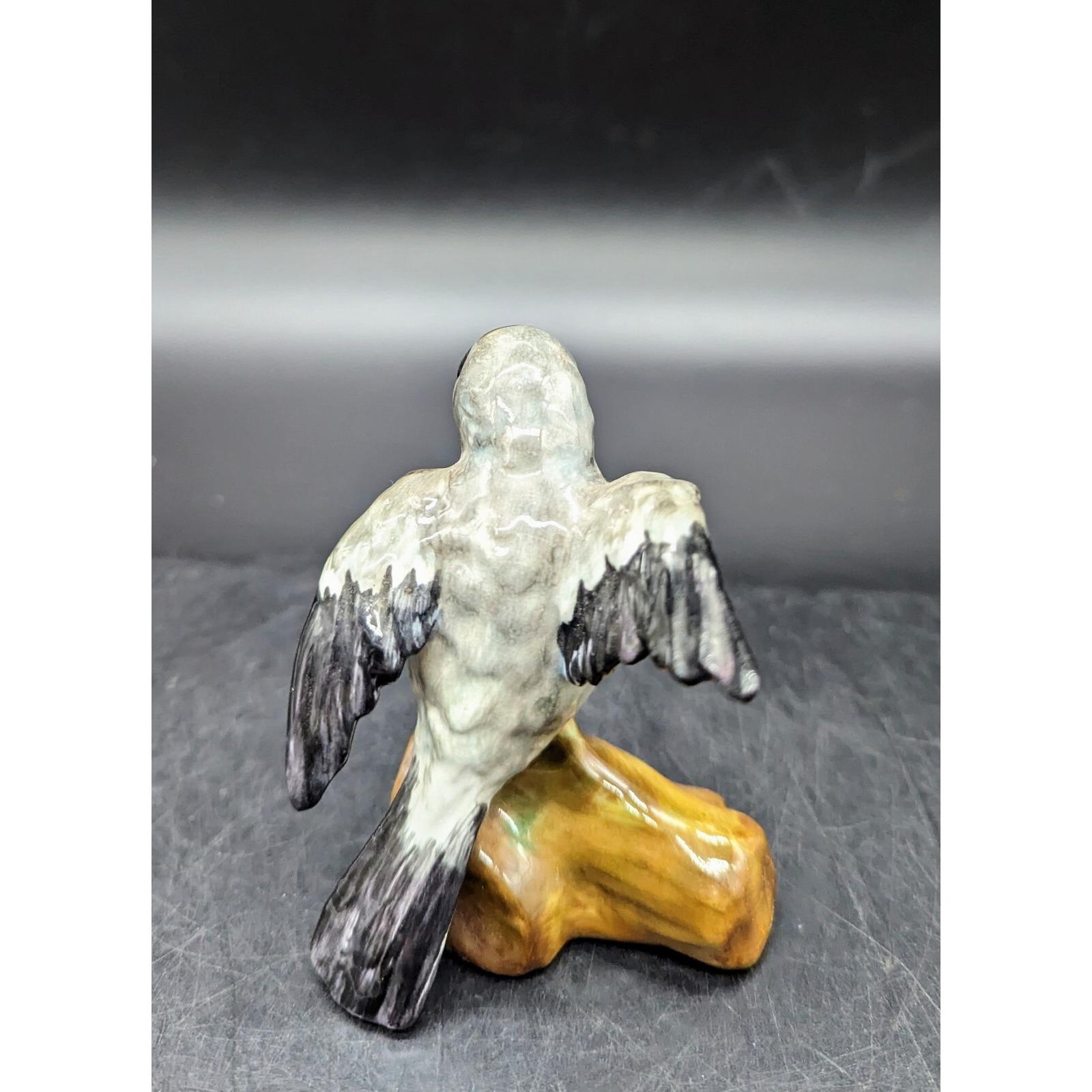 Vintage Crown Staffordshire Bird Finch Log Signed JT Jones