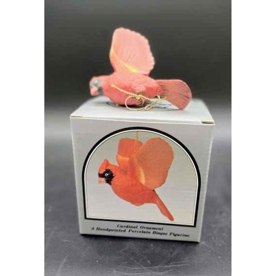 Vintage Andrea by Sadek Japan Porcelain Cardinal Bird Christmas