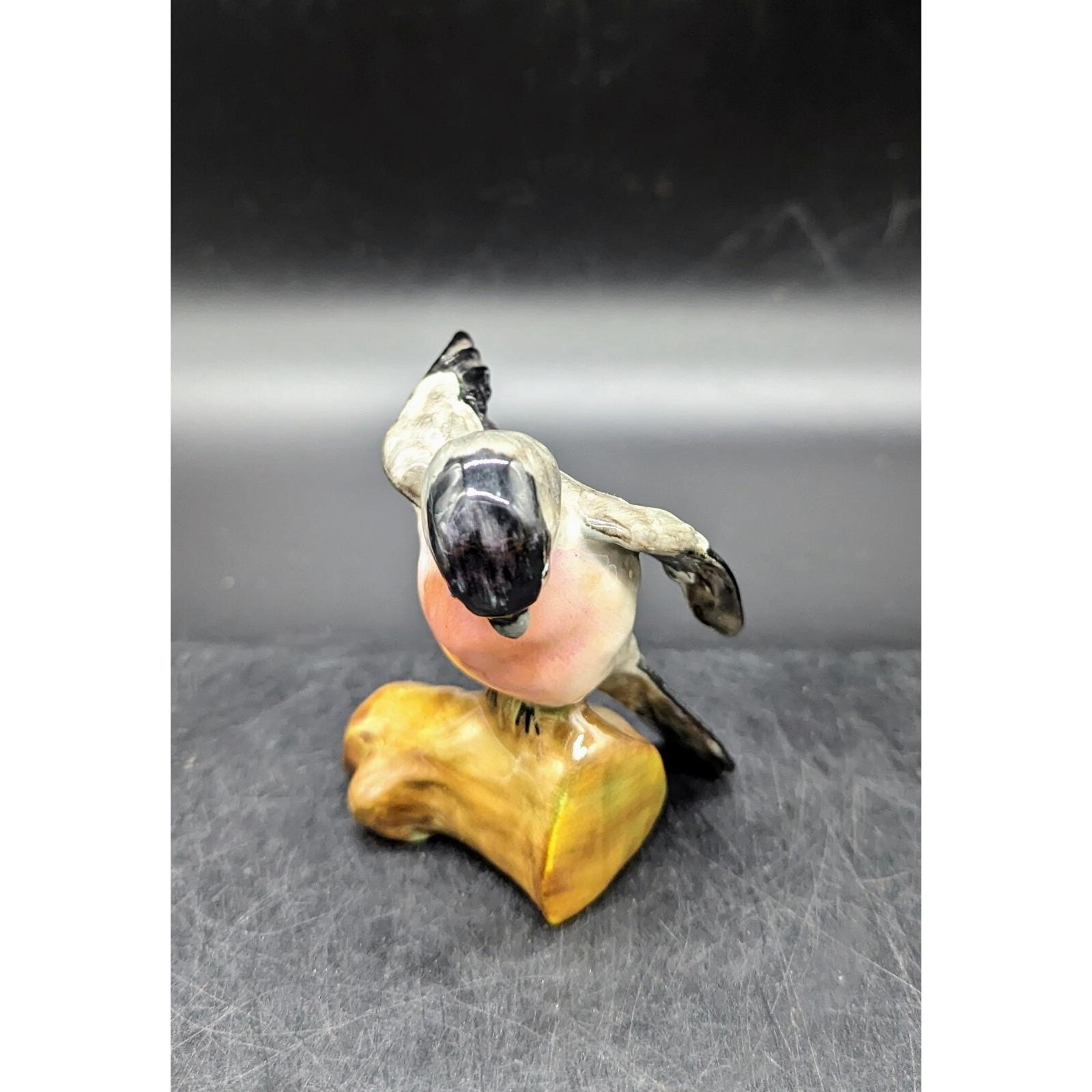 Vintage Crown Staffordshire Bird Finch Log Signed JT Jones
