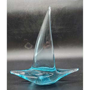 Vtg Mid Century Vincenzo V. Nason Murano Art Glass Nautical Sailboat Sculpture