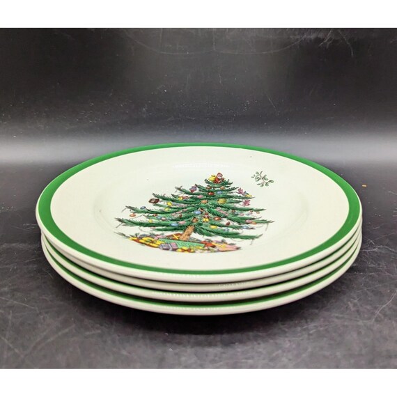 Spode Christmas Tree Melamine Inch Salad Plate (green Banding - Main Image