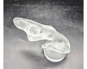 Lalique France Chrysis Frosted Crystal Frosted Glass Nude